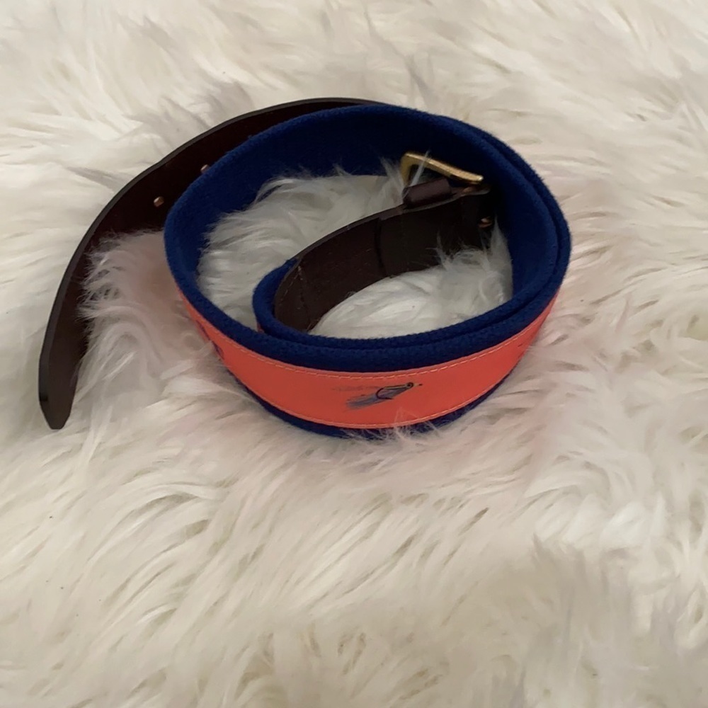 Y2k Vintage Southern Tide fly fishing print belt